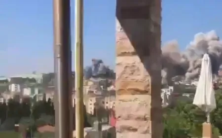 بالفيديو - غارات اسرائيلية عنيفة وكثيفة لا تزال تستهدف النبطية