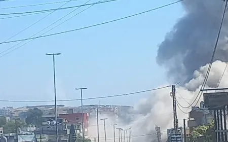 الغارة المعادية التي استهدفت الطريق العام بين ‎زفتا و ‎النبطية