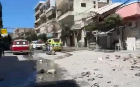 بالفيديو - آثار الغارة التي استهدفت مبنى في محيط المدرسة الانجيلية في النبطية