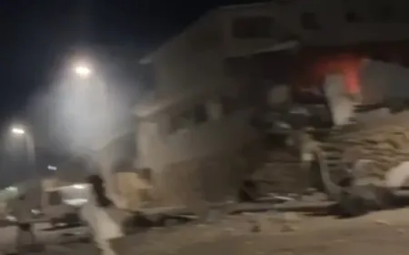 بالفيديو - إصابة مبنى بشكل مباشر بالجليل