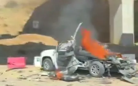 بالفيديو - مسيرة إسرائيلية تستهدف سيارة على طريق ‎ضهر البيدر