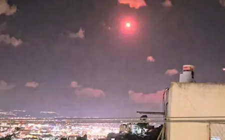 بالفيديو -اعتراضات فوق منطقة حيفا