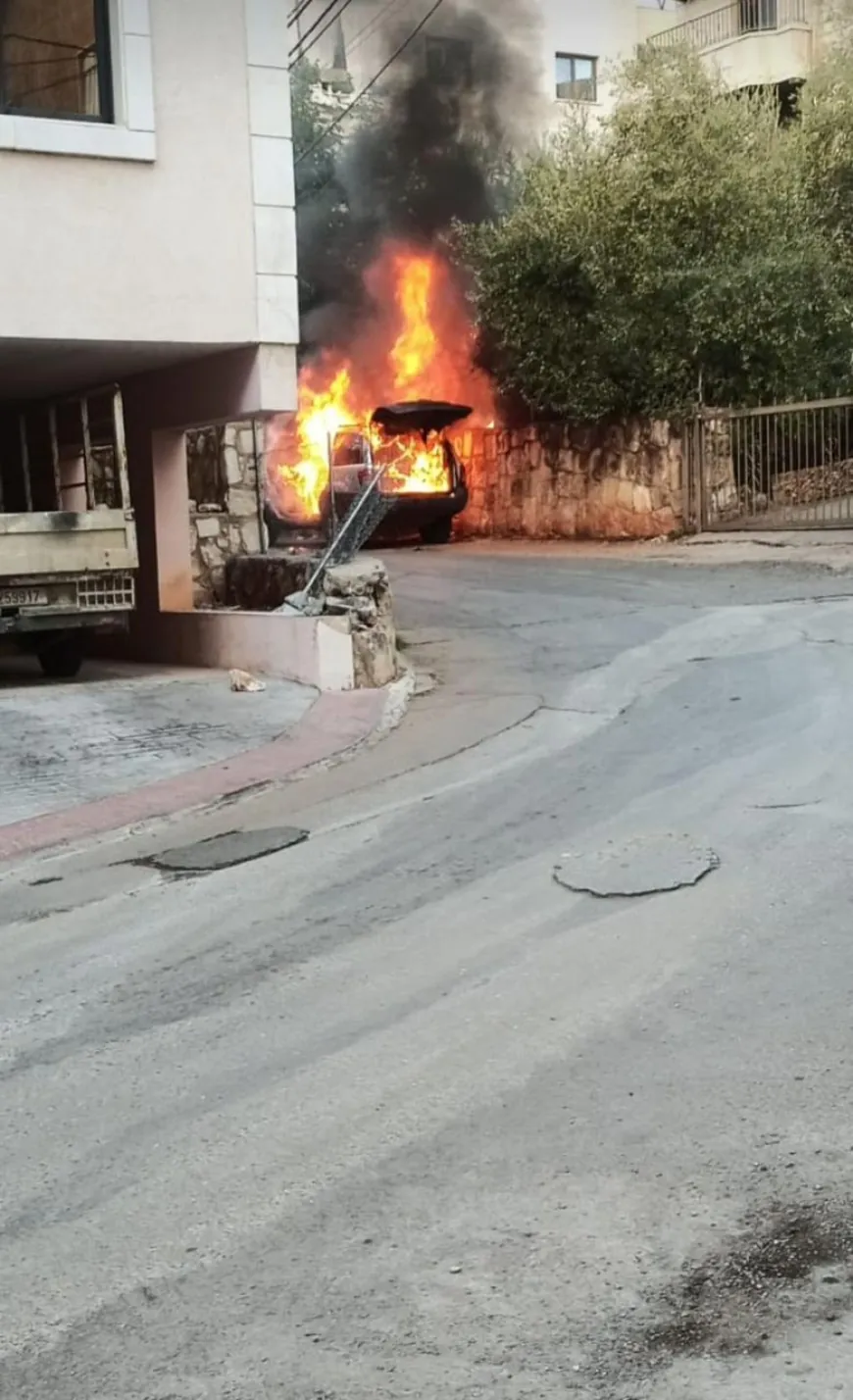 إنفجار جهاز داخل سيارة في حيّ المسلخ في النبطية جنوب لبنان