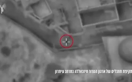 الجيش الإسرائيلي ينشر فيديو يظهر غارات جوية على ما يزعم أنها أهداف لحزب الله