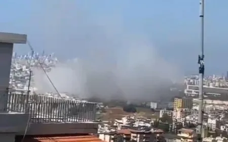 بالفيديو - من الغارة قرب الجامعة اللبنانية