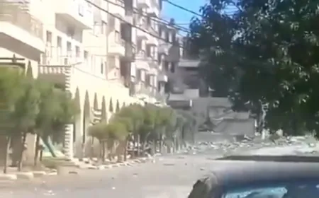 بالفيديو - مشاهد  أثار الغا..ر.ا.ت على سوق بنت جبيل