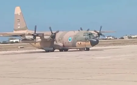 وصول طائرة مساعدات من المملكة الأردنية الهاشمية تحمل مواد غذائية