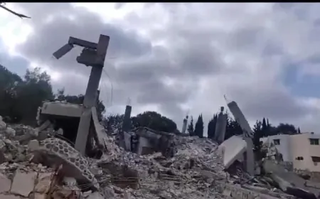 بالفيديو - آثار الغارة التي استهدفت النبطية الفوقا ــ حي الزهور