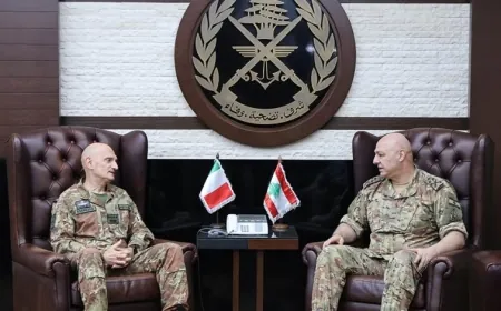 العماد عون بحث في الأوضاع في ظل العدوان مع رئيس أركان الجيش الإيطالي