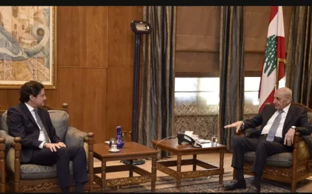 مكاري التقى بري: متمسكون كحكومة لبنانية بالمبادره الفرنسية الاميركية