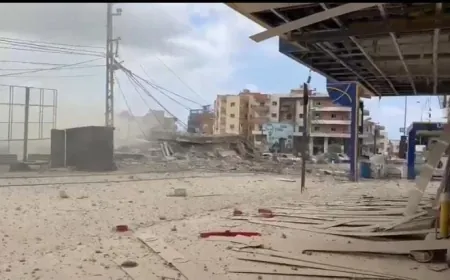 بالفيديو -المشهد الآن من البازورية بعد استهدافها