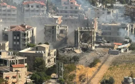 ٲغار الطيران المسير الاسرائيلي مرتين مستهدفاً بلدة الكرك قضاء ــ زحلة