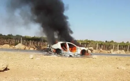 غارة ثانية في خراج بلدة علي النهري في البقاع الأوسط استهدفت سيارة