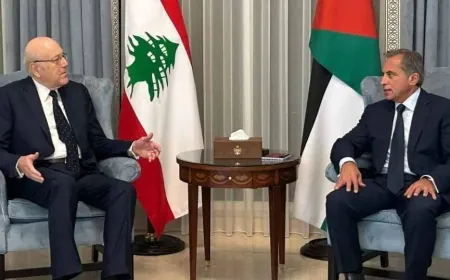 رئيس الوزراء الاردني يستقبل ميقاتي