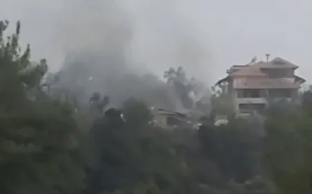 بالفيديو -غارة إسرائيلية استهدفت منطقة ايطو في قضاء زغرتا