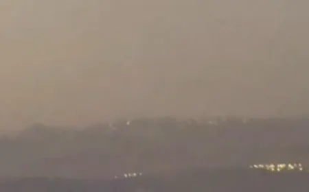 بالفيديو - لحظة سقوط صواريخ من لبنان على محيط طبريا