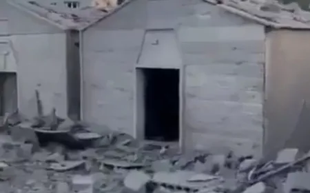 بالفيديو -مشاهد توثق أضرار كبيرة في مدافن بلدة رياق جراء الغارات الاسرائيلية