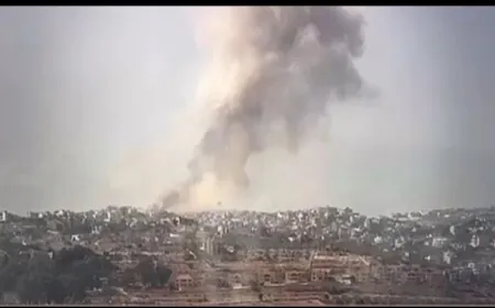 بالفيديو - غارة إسرائيلية على بلدة عيتا الشعب جنوبي ⁧‫لبنان