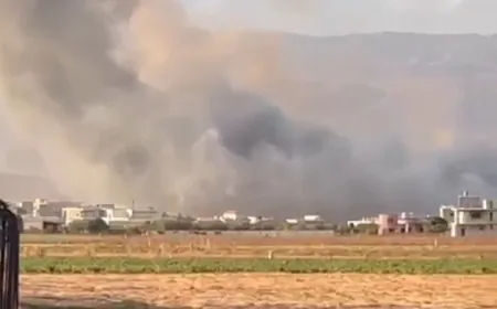 بالفيديو -غارة على حي الفيضة بين يونين وشعت الان