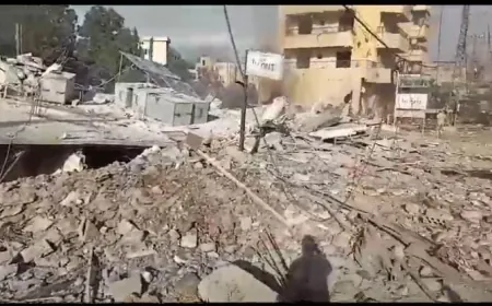 بالفيديو -غارة على بلدة الدوير دمّرت مجمع سكني وتجاري بالكامل