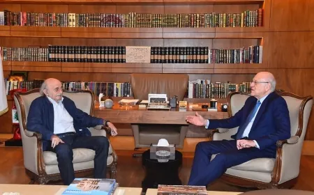 جنبلاط التقى ميقاتي: للعودة إلى وثيقة الطائف