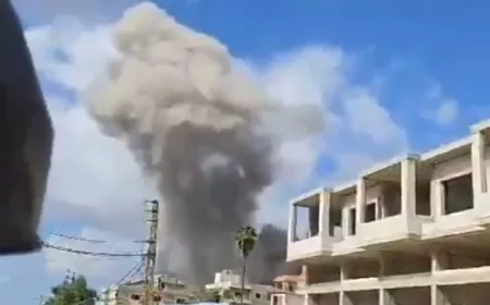 بالفيديو - غارة على السفري - قضاء بعلبك بعد دقائق على التهديد الاسرائيلي