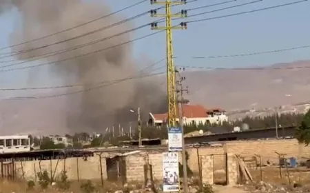 بالفيديو - شنّ الطيران الحربي الاسرائيلي غارة على بلدة الطيبة في البقاع