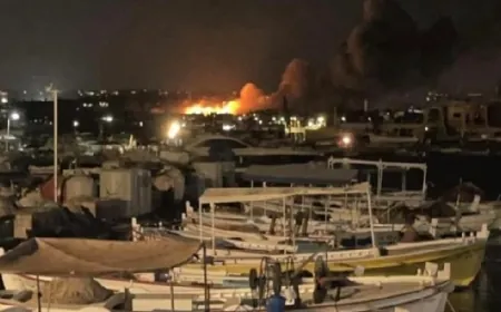 غارة على منطقة المساكن الشعبية في البص، صور في جنوبي ‎لبنان