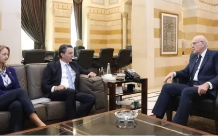 ميقاتي استقبل هوكشتاين: الاولوية هي لوقف اطلاق النار والتطبيق الشامل والكامل للقرار 1701