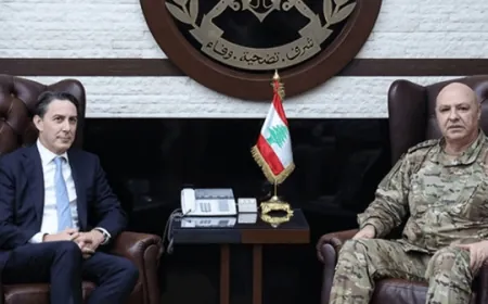 قائد الجيش استقبل هوكشتاين في مكتبه