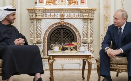 رئيس الإمارات لبوتين: مستعدون لدعم جهود حل أزمة أوكرانيا