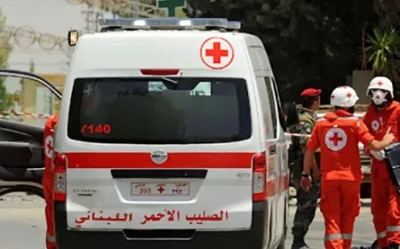 ‏الصليب الأحمر: جرح 3 مسعفين خلال عملية إنقاذ في النبطية