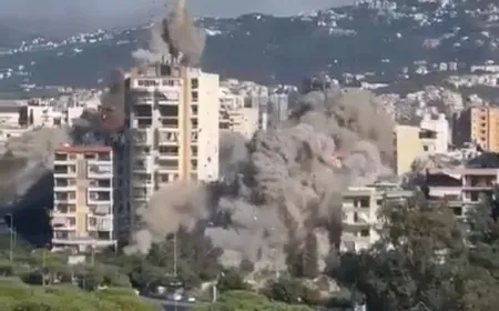 بالفيديو - استهداف مباني في منطقة الطيونة