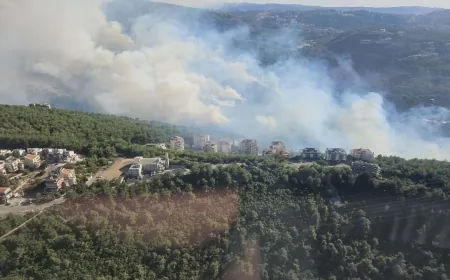 استمرار عمليات الإطفاء في الربوة – بيت مسك – نابيه