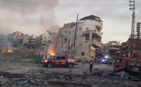 وزارة الصحة: استشهاد 3 مسعفين في بلدة عين بعال