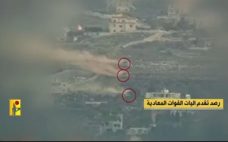 حزب الله ينشر مشاهد من عملية تصدي لتوغل الجيش الإسرائيلي في محيط بلدتي الطيبة ورب ثلاثين على الحدود اللبنانية الجنوبية