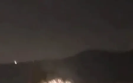 بالفيديو -سقوط الصواريخ على ميرون