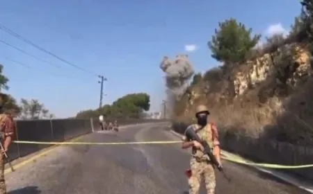 بالفيديو -لحظة تفجير الذخائر غير المنفجرة على طريق ⁧‫عاريا‬⁩ - الكحالة