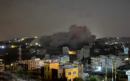 غارة عنيفة على النبطية حي الراهبات
