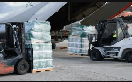 استمراراً للجسر الجوي الإغاثي السعودي... وصول طائرة مساعدات جديدة الى مطار بيروت