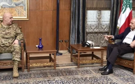 الرئيس بري تابع التطورات سياسيًا وميدانيًا وملف النازحين واستقبل قائد الجيش