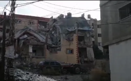 بالفيديو - غار.ة استهدفت منزلاً في مرج حاروف