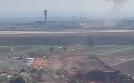 بالفيديو -تضرر طائرة "بوينغ 777" بسبب شظا.يا اعتراض في مطار "بن غوريون"