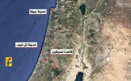 بالفيديو - مشاهد من عملية استهداف حزب الله قاعدة "تسرفين" التابعة لجيش العدو الإسرائيلي جنوب تل أبيب (يافا المحتلة) بصواريخ "فاتح 110"