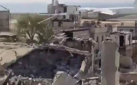 بالفيديو- مشاهد من آثار الدمار بالقرب من مطار بيروت أثناء إقلاع طائرة مدنية