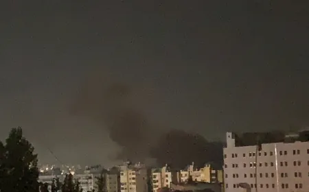 غارة  على الضاحية الجنوبية منطقة الليلكي بالقرب من الجامعة اللبنانية وسحب الدخان تتصاعد بعد الغارة
