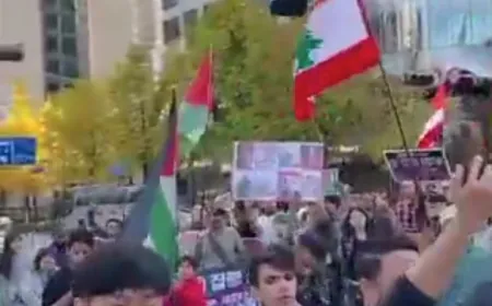 بالفيديو - تظاهرة في كوريا الجنوبية نصرة للبنان وفلسطين وتنديدًا بالحرب المستمرة