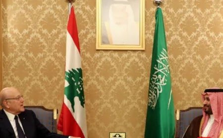 ولي العهد السعودي التقى ميقاتي في الرياض