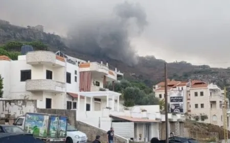 بالصورة:غارة على بعلشميه قرب عاليه