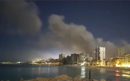 بالفيديو -غارة عنيفة استهدفت مدينة صور